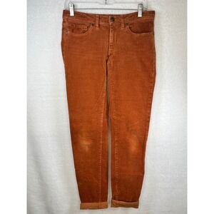 Patagonia Womens Corduroy Pants Size 28 Orange Organic Cotton‎ Casual Trousers